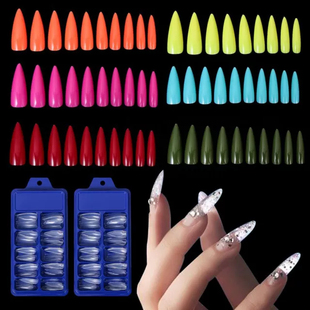 Manicure UV Gel DIY Long Stiletto Beauty Tools Fake Nails False Nail Tips