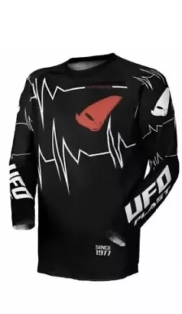 Maglia CROSS ENDURO UFO ADRENALINE NERO BIANCO ROSSO Fuoristrada Moto