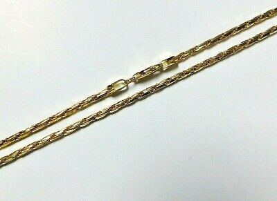 NICE Solid 14K Yellow GOLD French ROPE CHAIN NECKLACE 24.75" long UNIQUE ITALY