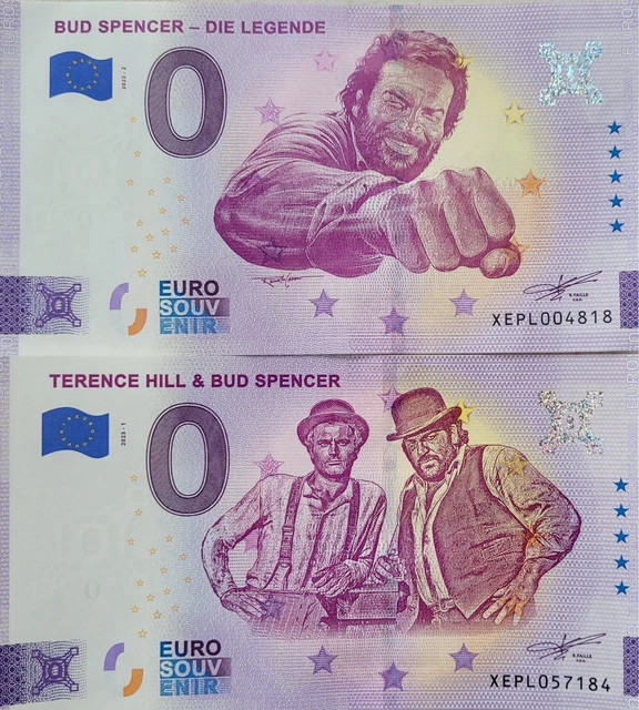 Billet Souvenir 0 Euro Allemagne · Terence Hill Et Bud Spencer · Collection Souvenir, Non Valable Comme Moyen De Paiement