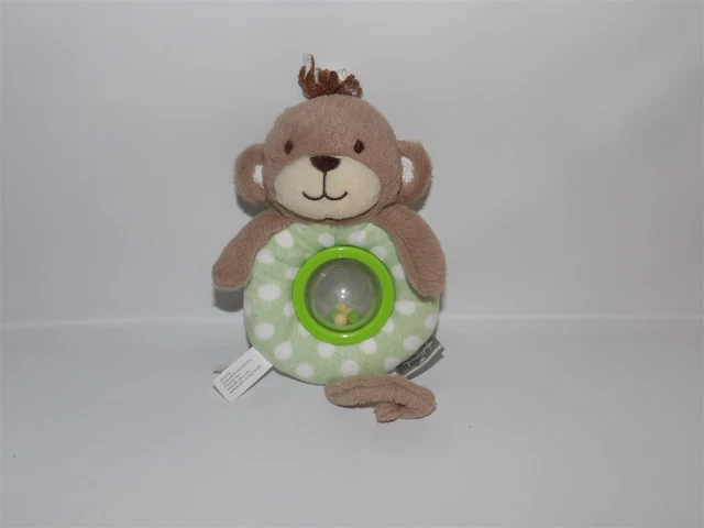 Hallmark MONKEY Plush Carseat Stoller Rattle Toy (*66)
