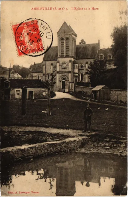CPA Ambleville L'Eglise et la Mairie FRANCE (1309819)