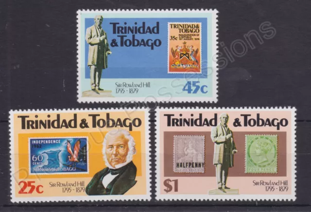 1979 Sir Rowland Hill Stamp Centenary Trinidad & Tobago Set Sg 551-553