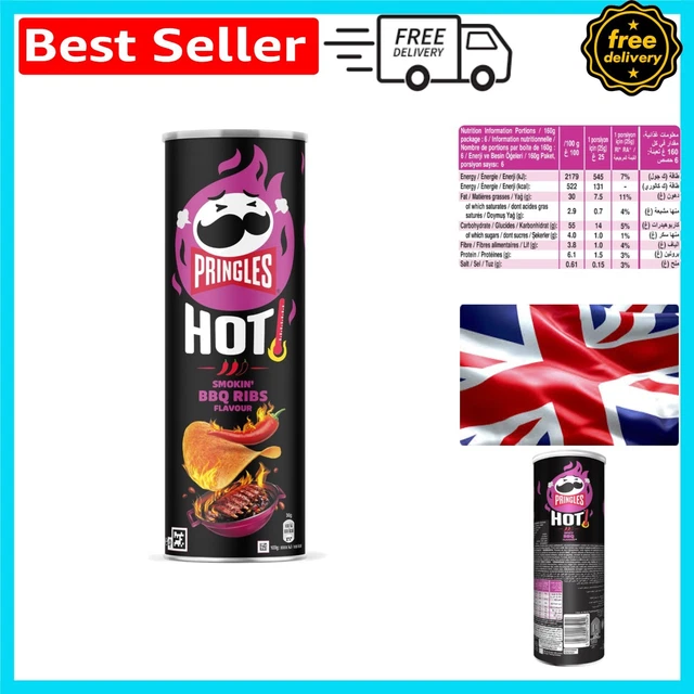 HOT SMOKIN BBQ Ribs Flavor Potato Chips 160g - Perfect for Every ...