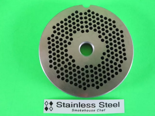 #22 x 1/8" Meat Grinder Plate STAINLESS STEEL fits Adcraft Weston