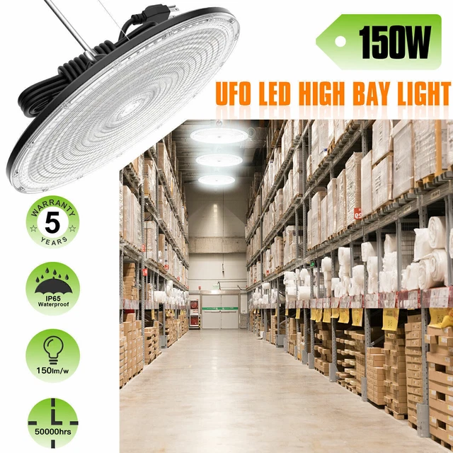 150W UFO LED High Bay Light 21,485LM LED Shop Light 5000K Daylight with US Plug