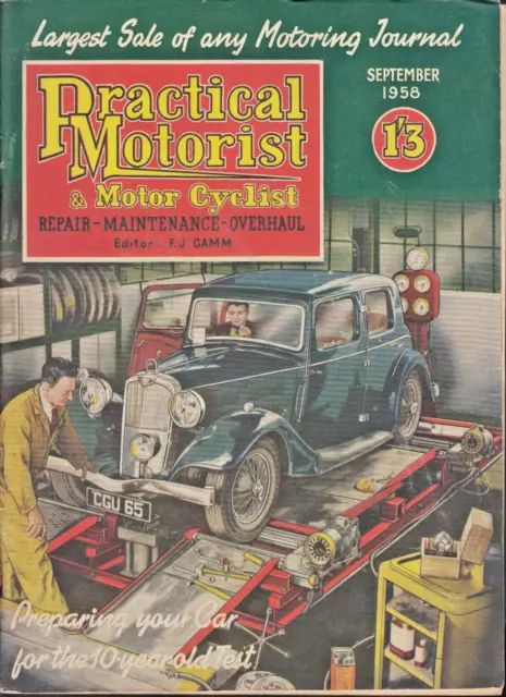 🌞Practical Motorist   & Motor Cyclist Magazine Sept 1958 😊 Buy 2 Get 1 Free