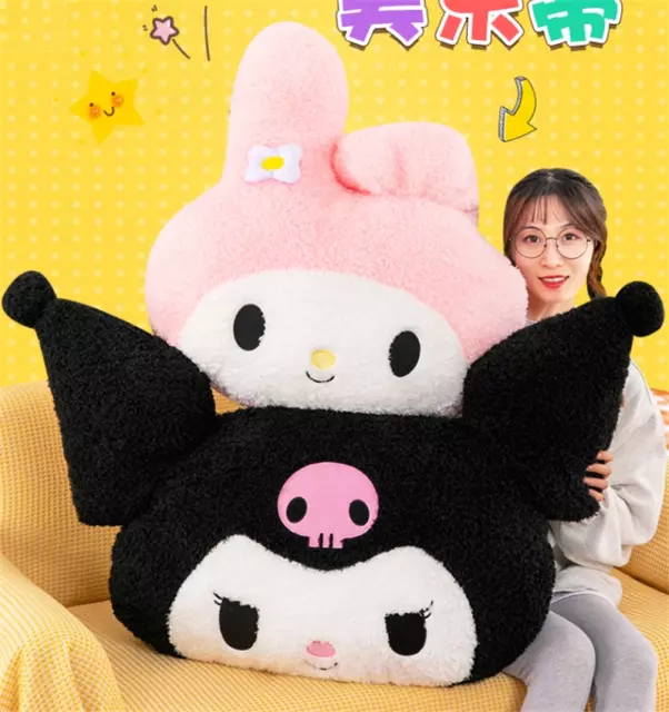 My Melody Kuromi Stuffed Doll Plush Toys Huge Kawaii Bedroom Cushion Pillow Gift