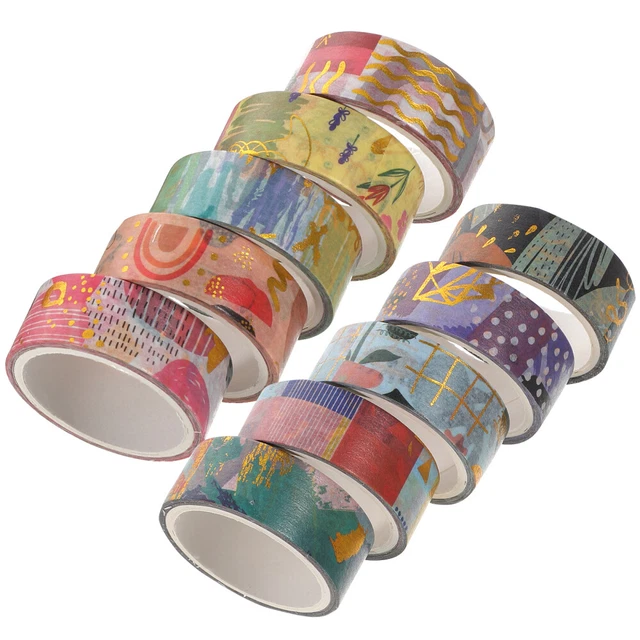 10 rouleaux de comptes à main bandes de washi bricolage bûches de scrapbooking 6