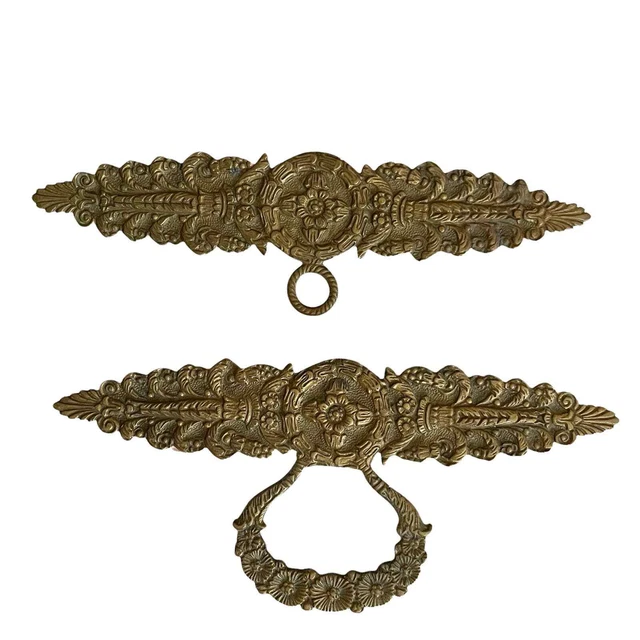 Antique Brass Doorbell Door Knocker Parts Hardware Made In Italy