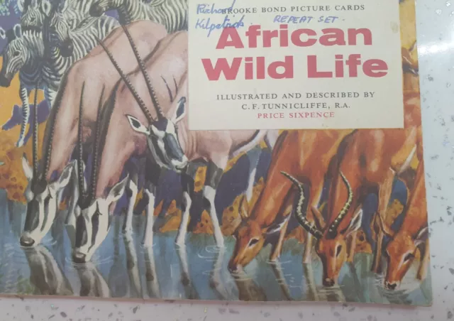 Brooke Bond picture cards African Wild Life complete set