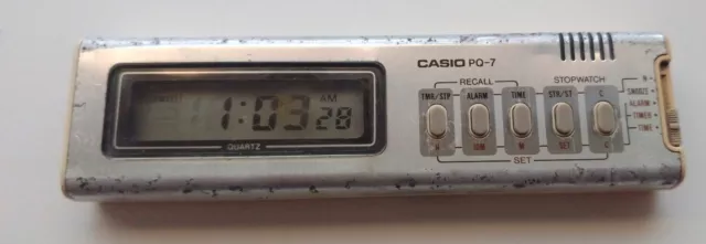 Casio Pq-7 Alarm Watch Quartz Calculator Made In Japan