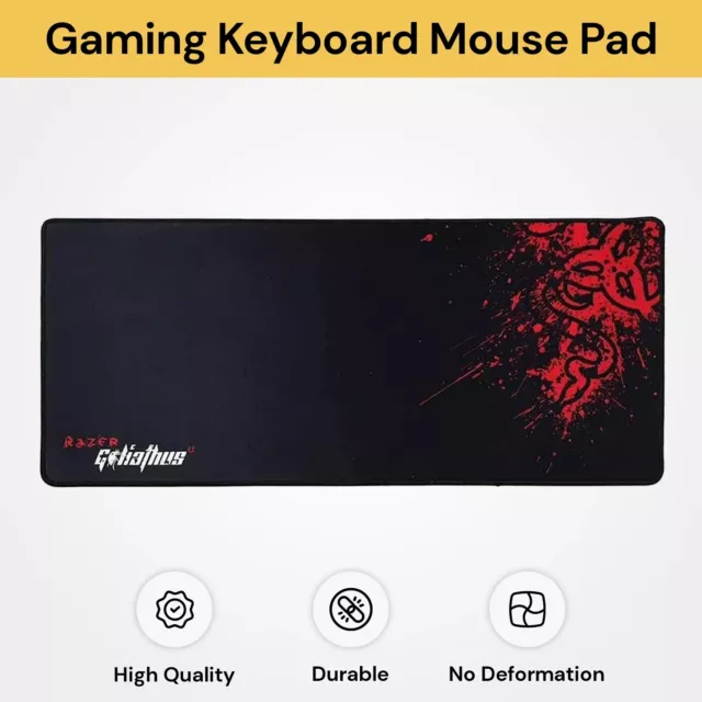 Gaming Mouse Pad with Nonslip Base Thick Waterproof Foldable Mat for PC Win 3