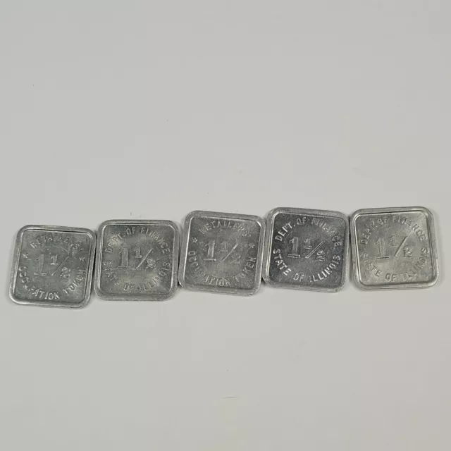 Department of Finance State of Illinois Retailers Occupation Token 1 1/2 lot