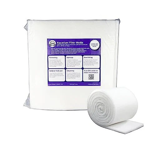 Reefing Art Aquarium Filter Pad Fine Media Roll 12" X 84" 7feet Thick Aquariu...