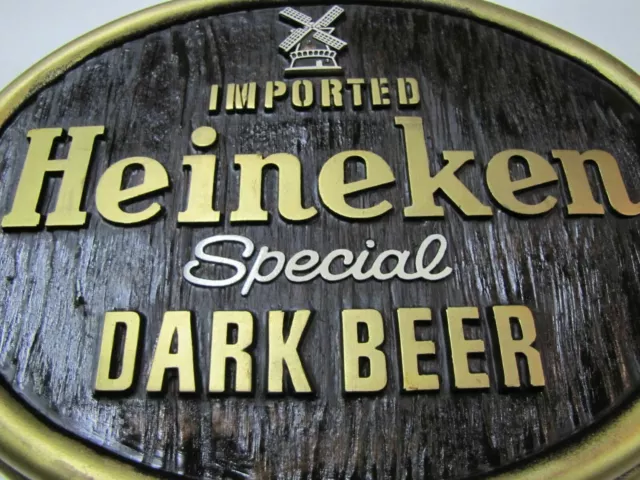 HEINEKEN BEER Sign 'Imported Heineken Special Dark Beer' Bar Pub Tavern Ad 2