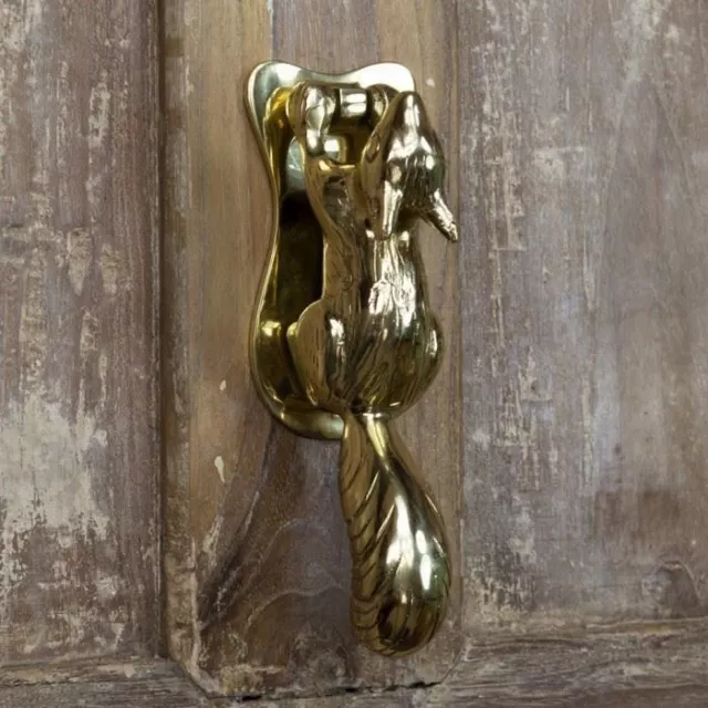 Polished Brass Squirrel Door Knocker Front Door Furniture Supplied With Fixings