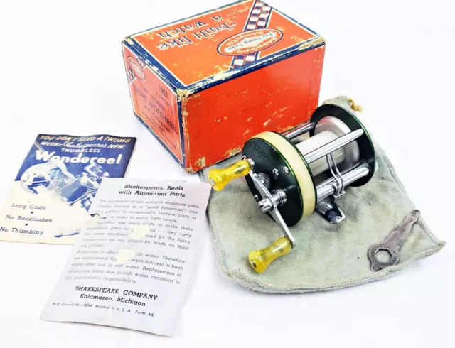 SHAKESPEARE NO 1921 Light Wondereel Bait Casting Reel In Correct Box With  Extras $26.00 - PicClick