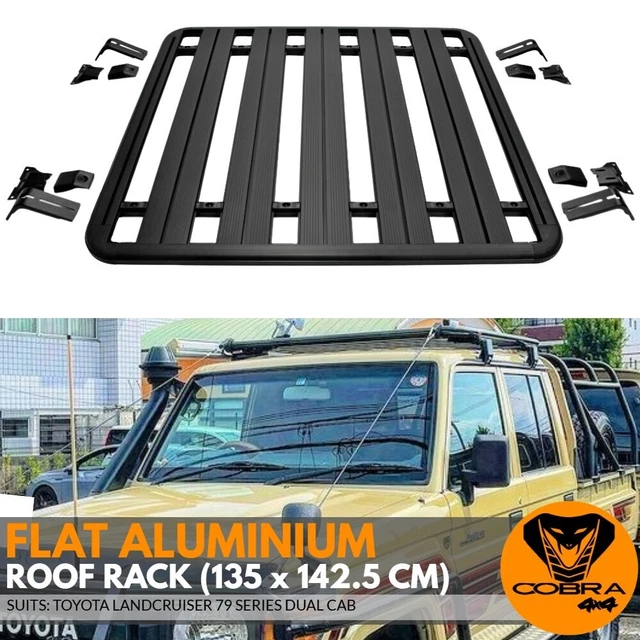 FLAT ROOF RACK Cage Fits Landcruiser 79 Series Dual Cab 135cm x 142.5cm
