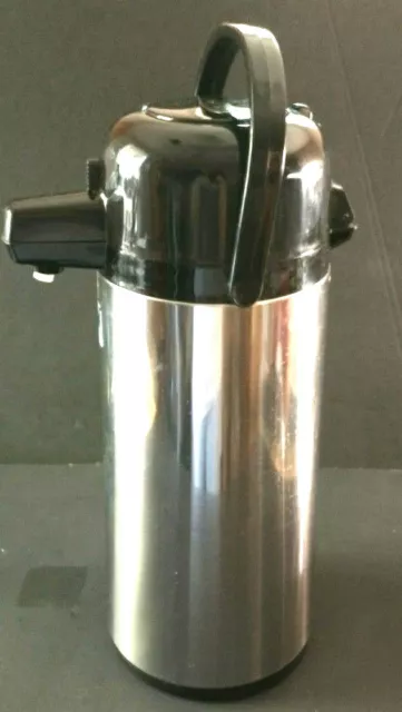 Vintage Stainless Steel Thermal Coffee Tea Carafe Butler Airpot Vacuum Insulated