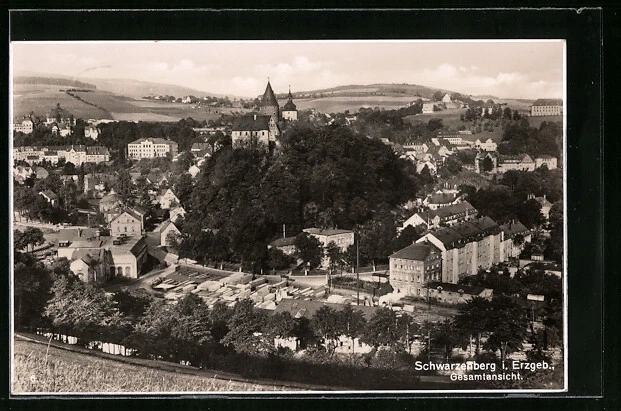AK Schwarzenberg i. Erzgeb., Gesamtansicht 1938