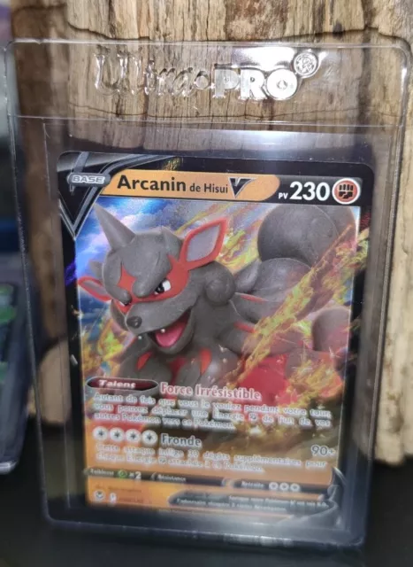 Carte Pokemon Tempête Argentée ARCANIN de Hisui V 090/195 / sleeve + toploader