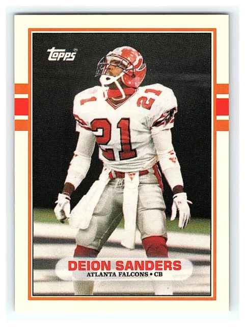 1989 Topps Traded 30T Deion Sanders Hof Rookie Rc Atlanta Falcons Football Card