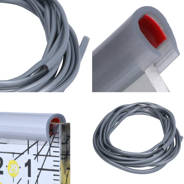 Barra decorativa cinta adhesiva acrílica barra de cedro perfil en U 5 m gris protección de bordes