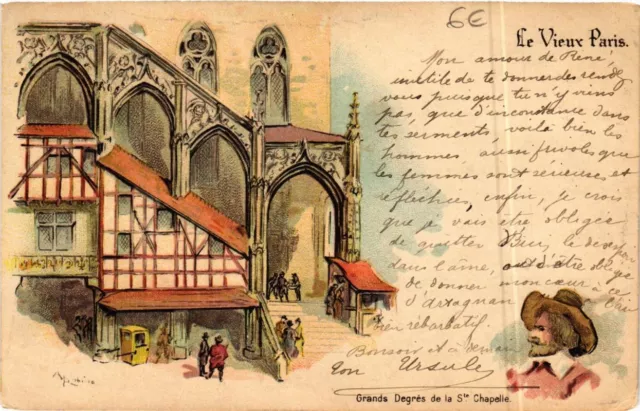 CPA PARIS EXPO 1900 - Le Vieux Paris Grands Degrés de la Ste Chapelle (307577)