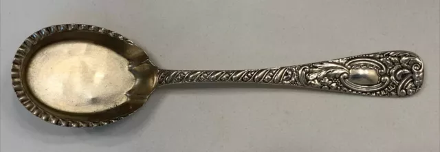 Vintage C.W. Haskins Sterling silver berry nut spoon 26.3 grams no monogram