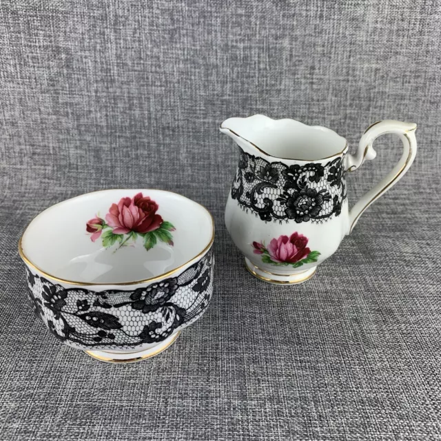 Vintage Royal Albert Senorita Mini Cream & Sugar Set No Tray Bone China England