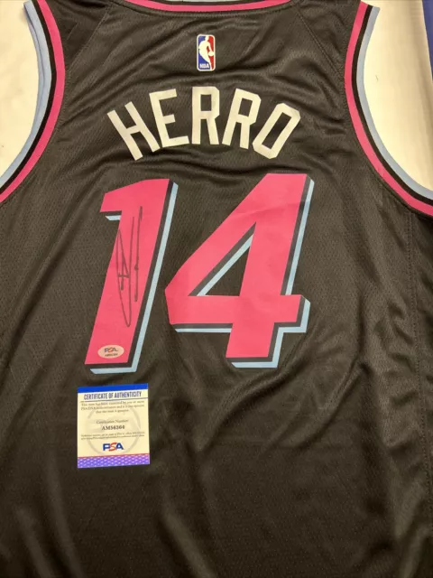 Tyler Herro Heat Signed Pink Miami Vice Specialty Style Jersey