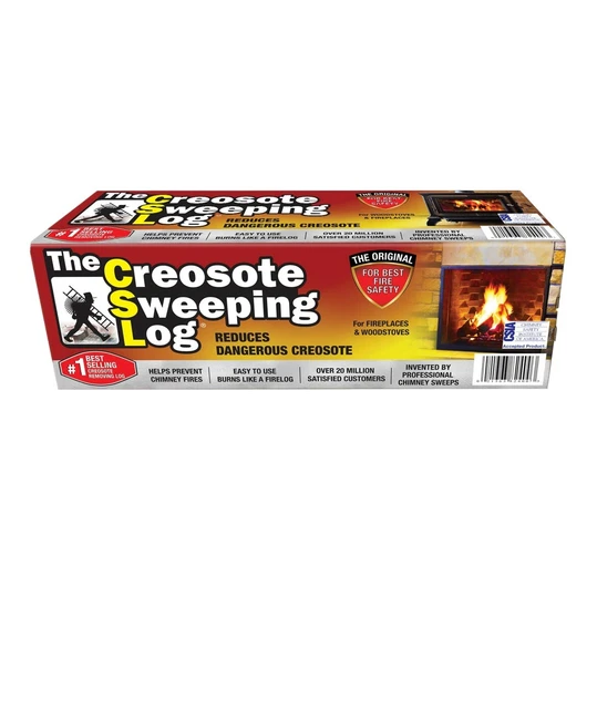 CSL - tronco de barrido de creosota para chimeneas y estufas de leña, mantenimiento de chimenea F