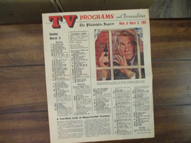 March 9, 1969 Philadelphia Inquirer Programs TV Mag(DARREN McGAVIN/THE OUTSIDER