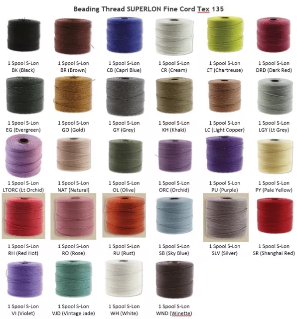 Beading Thread S-Lon™ Tex 135 Fine Cord