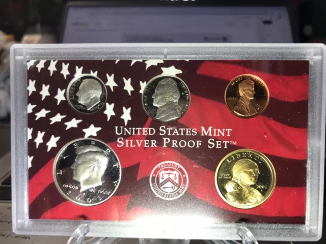 This 2003 US Mint Silver Half Dollar Proof Set 90% Silver Kennedy and Roosevelt!