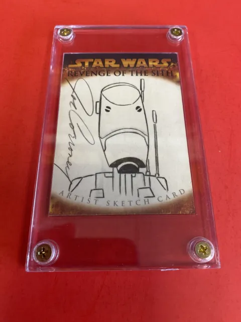Topps Star Wars Revenge of the Sith Sketch Droid by Joe Corroney