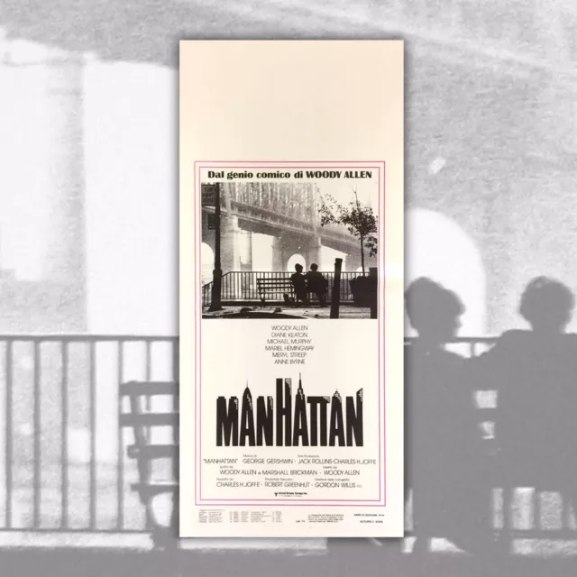 Vintage Film Poster Locandina Manhattan Woody Allen - 33x70 CM