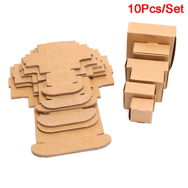 10Pcs/Set Kraft Paper Cube Box Wedding Favor Candy Gift Party Supply Cr-ln