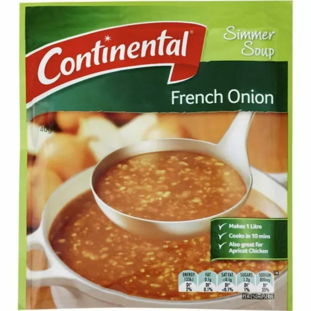 3x Continental Simmer Soup French Onion 40g