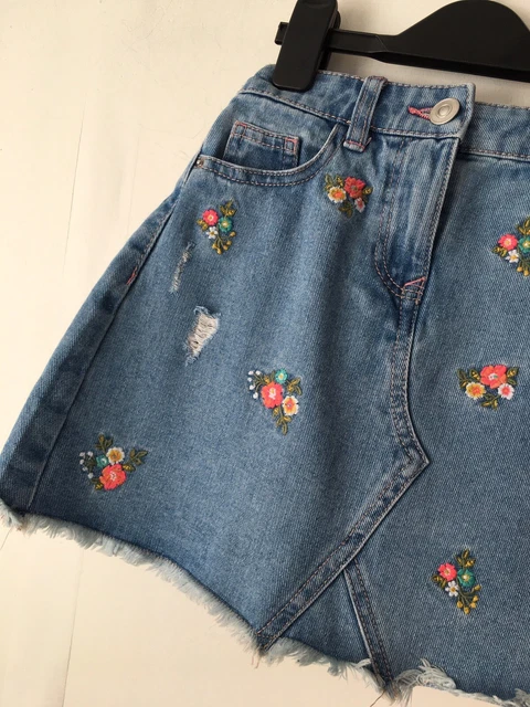 Gonna estiva in denim ragazza Matalan & neon capesante bella top 8 anni 4