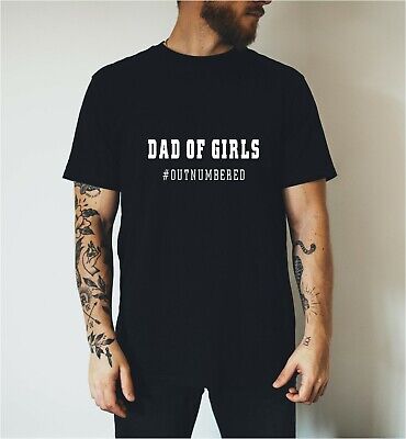 PAPA 'delle ragazze #Outnumbered - T shirt Regalo Per Papà Festa Del Papà Top Divertente T-shirt