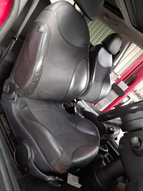 Mini Cooper Black Half  Leather Seats With Door Cardsx4(R50/R53 Hatch 2004