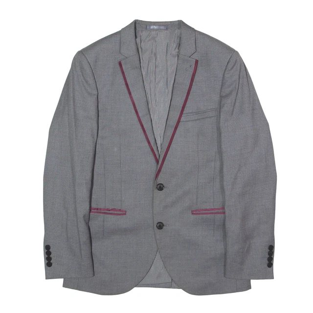NEXT giacca blazer slim fit grigio da uomo S
