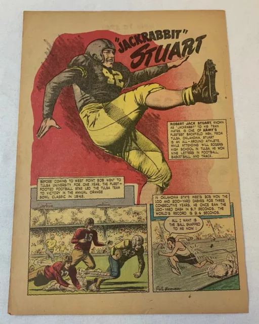 1947 BOB JACKRABBIT STUART cartoon page ~ Army football