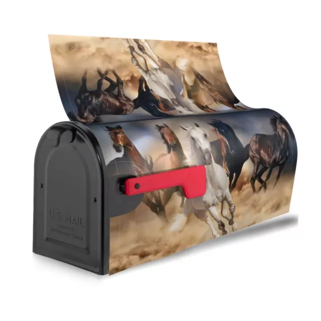 Horse Mailbox Wraps Post Letter Box Cover for Garden Home Decor Magnetic Animal