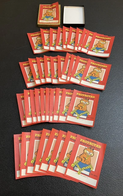 VTG 1978 Book Plate Lot (39) GARFIELD ATTACK CAT JIM DAVIS In Box FAST FREE SHIP