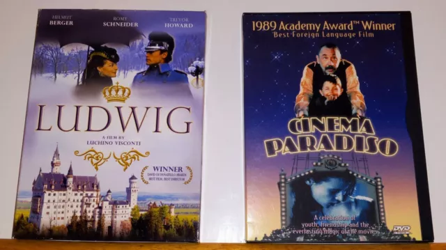 Italian Lot 2 Dvd:ludwig (Mini Series,2008) Cinema Paradiso ( 1999) Vg++