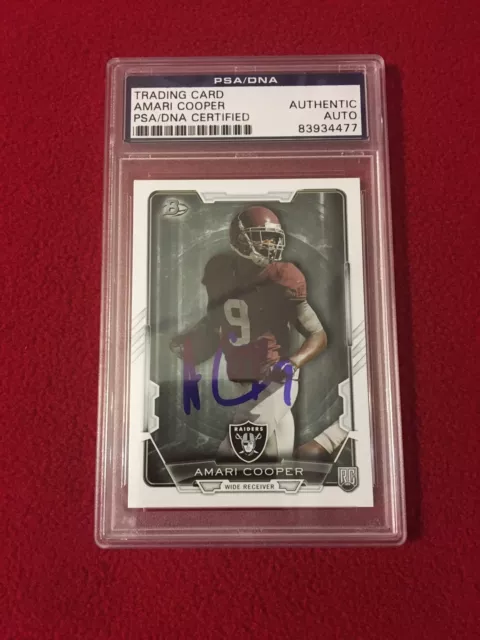 AMARI COOPER Oakland Raiders signed PSA/DNA 2015 Topps Bowman RC card #44