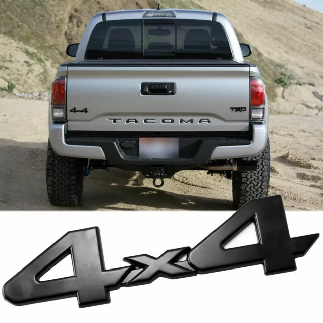 Black 4X4 Logo Badge Trunk Fender Emblem Sticker For Toyota Tacoma Tundra Van